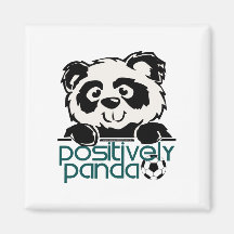 Positively Panda (Soccer) Fridge Magnet