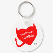 Positively Sinful Valentine's Gift keychains by Swisstoons Positively Sinful Valentine's Gift keychains