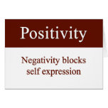 Positivity allows self expression