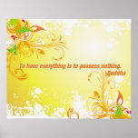Possess Nothing Buddha Posters