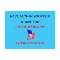 Post Card: A TOTAL SEPARATION OF CHURCH & STATE
