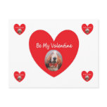 Post Card Basset Hound Red Heart Be My Valentine postcards