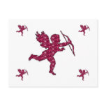 Post Card Cupid Maroon postcards