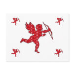 Post Card Cupid Red postcards