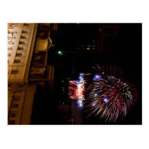 Post Card: Dayton Fireworks (Red, White, & Blue)
