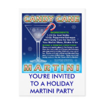 Post cards - Holiday Invitations - Candy Cane postcards by Happy_Holly_Daze Post cards - Holiday Invitations - Candy Cane postcards