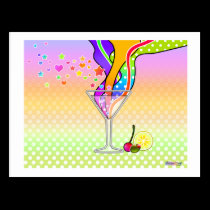 Post Cards - Maxxed Pop Art Martini postcards