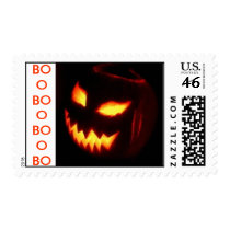 Post it with Halloween BOO stamp