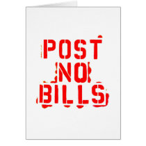 post no bills cards