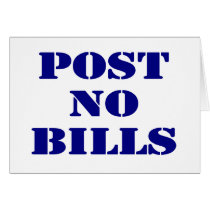 Post No Bills cards