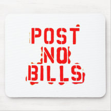 post no bills mouse mat