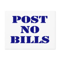 Post No Bills postcards