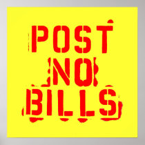 Post no bills poster