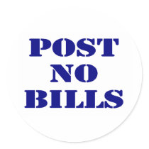 Post No Bills stickers