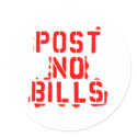 post no bills stickers