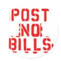 post no bills stickers