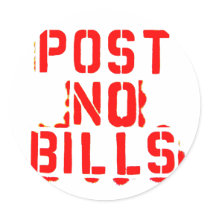 post no bills stickers