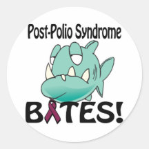 Post-Polio Syndrome BITES Round Stickers