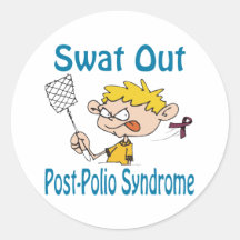 Post-Polio-Syndrome Round Stickers