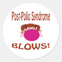 Post-Polio Syndrome Round Stickers