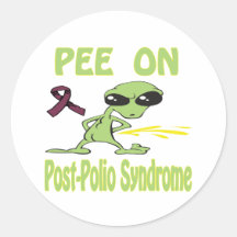 Post-Polio Syndrome Round Stickers