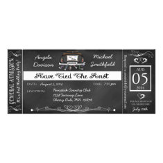 Post Wedding Chalkboard Ticket Invitation