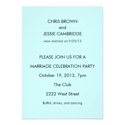 Post Wedding Party I Do I Do We Did Invitation