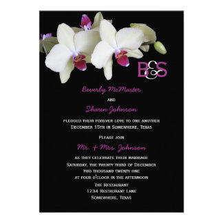 Post Wedding Reception Invitation, Orchids