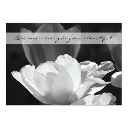 Post Wedding Reception Invitation -- Spring Tulip 5" X 7" Invitation Card