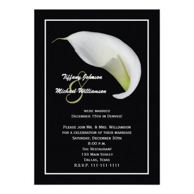 Post Wedding Reception Invitations