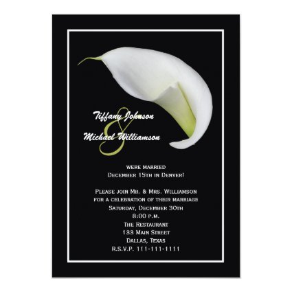 Post Wedding Reception Invitations 5" X 7" Invitation Card