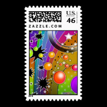 Postage - BIG BANG BLACK HOLES POP ART stamps