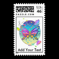 Postage - BUTTERFLY POP ART stamps