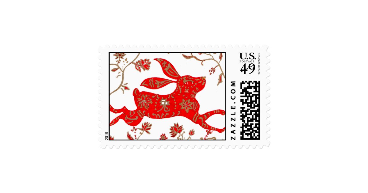 Postage, Chinese New Year of the Rabbit Postage Stamp | Zazzle