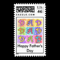 Postage - DAD Pop Art stamps