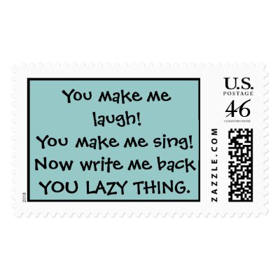 Postage for Lazy People at Zazzle -- Click here for a larger image