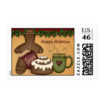 Postage-Gingerbread Christmas postage