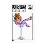 Postage - Girl in a Martini Glass, Lil Red