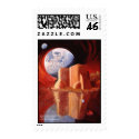Postage - God is in the Moon postage by AlanHeuer Postage - God is in the Moon postage