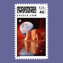 Postage - God is in the Moon stamps