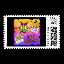 Postage - HALLOWEEN BOOGEYMAN MONSTER stamps