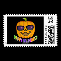Postage - Halloween Jack O Lantern Pumpkin stamps