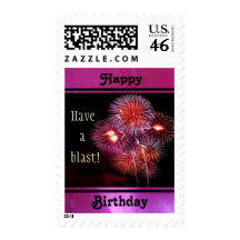 Postage ~ Happy Birthday :: Fireworks