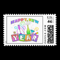 Postage - HAPPY NEW YEAR stamps