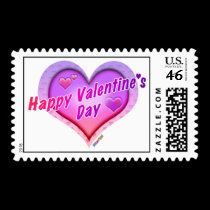 POSTAGE - Happy Valentine's Day stamps