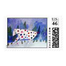 postage holiday reindeer