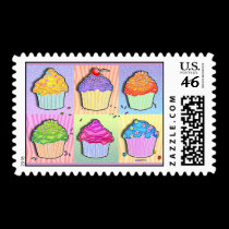 Postage - Pop Art Cupcakes stamps