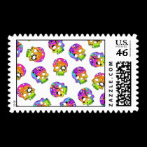 Postage - POP ART SKULLS stamps