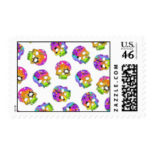 Postage - POP ART SKULLS