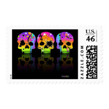 Postage - POP ART SKULLS
